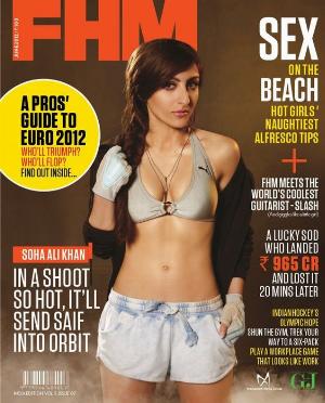 Soha Ali Khan June 2012 FHM.jpg FHM Hot Bollywood Magazine Covers